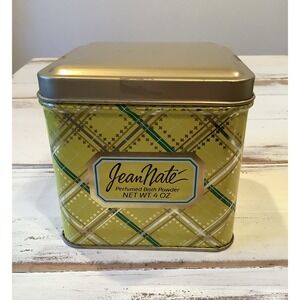 Vintage Jean Nate Perfumed Bath Powder  Empty Tin 4 oz